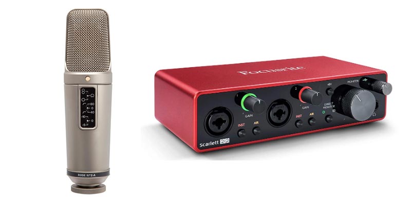  Ritt NT2A mic mit Scarlett 2i2 interface 